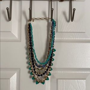 Stella and Dot Green and Blue Sutton Necklace